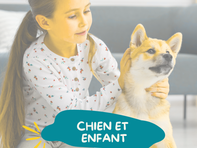 chien dans une famille avec des enfants
